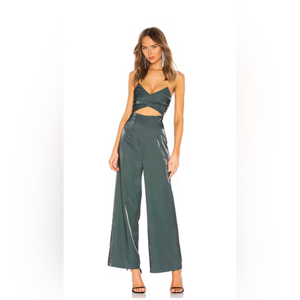 About Us Kimberly green jumpsuit